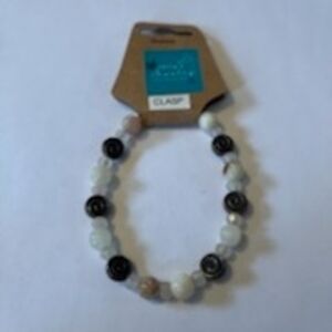Jelly's Jewelry and Boutique Handcrafted Beaded Bracelet with Metal Accents